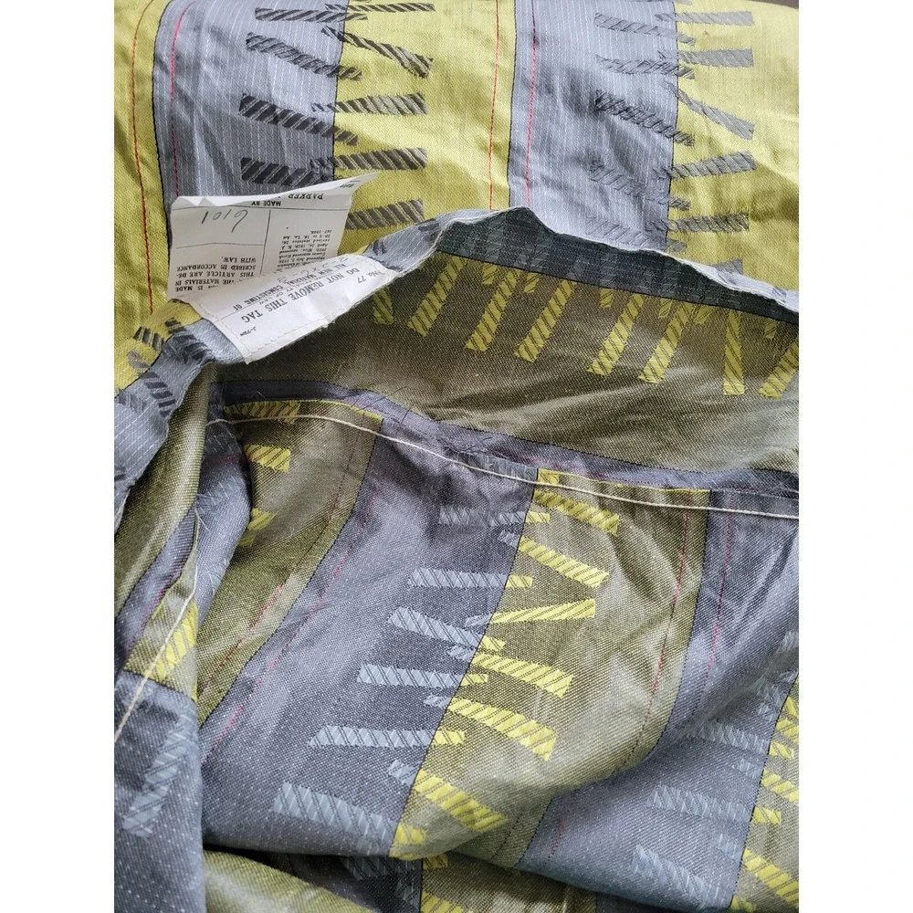 Vintage Mcm Mattress Ticking Cover‎ New Old Stock Abstract Yellow Stripe